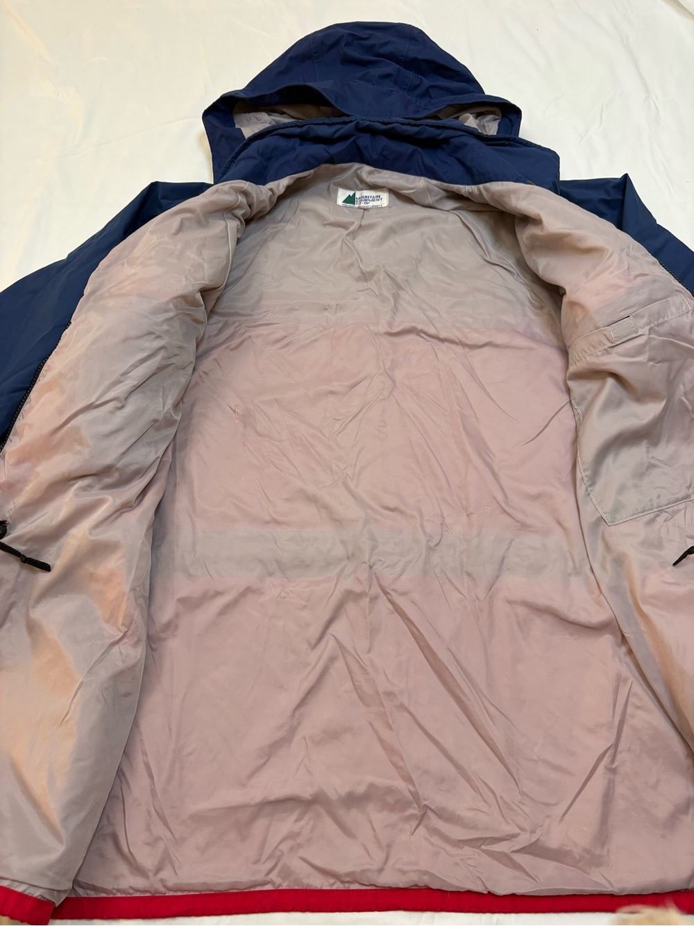 Vintage MEC 90s GoreTex Shell Colourblock Parka Jacket Mens M/L Gorpcore Red - Picture 10 of 16